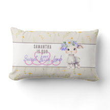 Sweet Little Lamb Personalisiert Lumbar Kissen