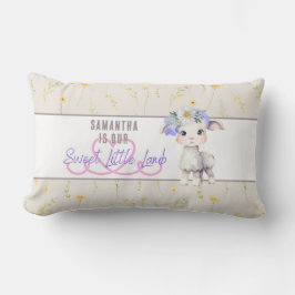 Sweet Little Lamb Personalisiert Lumbar Kissen