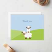 Sweet Little Lamb Vielen Dank, dass Sie Karten bem (Vorderseite/Rückseite Beispiel)