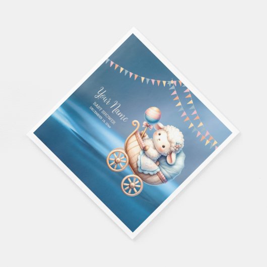 Sweet Little Lamp Baby Shower Baby Dusche Party Serviette (Ecke)