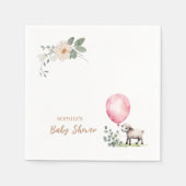 Sweet Little Lamp Pink Floral Serviette (Vorderseite)