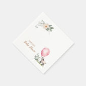 Sweet Little Lamp Pink Floral Serviette (Ecke)