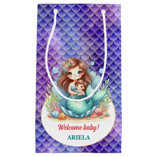 Sweet Little Mermaid Baby Kleine Geschenktüte (Vorderseite)