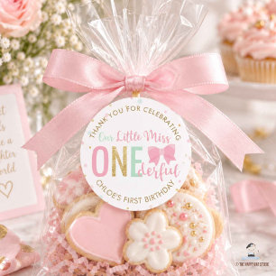 Sweet Little Miss Onederful 1. Geburtstag Runder Aufkleber