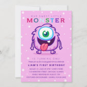 Sweet Little Monster Kindergeburtstag Einladung (Vorderseite)