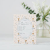 Sweet Little Mouse Baby Shower Enclosure Card Begleitkarte (Stehend Vorderseite)