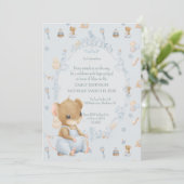 Sweet Little Mouse Baby Shower Invitation Einladung (Stehend Vorderseite)