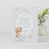 Sweet Little Mouse Baby Shower Invitation Einladung (Stehend Vorderseite)