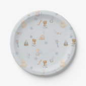 Sweet Little Mouse Baby Shower Paper Plate Pappteller (Vorderseite)