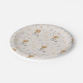 Sweet Little Mouse Baby Shower Paper Plate Pappteller (Schrägansicht)