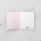 Sweet Little Mouse Watercolor Caligari Skript Dankeskarte (Innenseite)