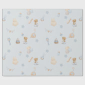 Sweet Little Mouse Wrapping Paper Geschenkpapier (Flach)