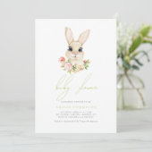 Sweet Little Oaster Bunny Baby Dusche Einladung (Stehend Vorderseite)