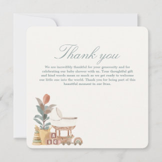 Sweet Little One Baby Shower Card Dankeskarte