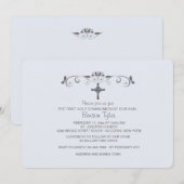 Sweet Little One Blue Religious Einladung (Vorne/Hinten)