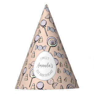 Sweet Little ONE Candy Thema erste Geburtstag Partyhütchen