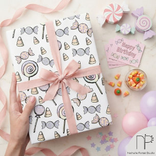 Sweet Little One Candy Theme Geschenkpapier