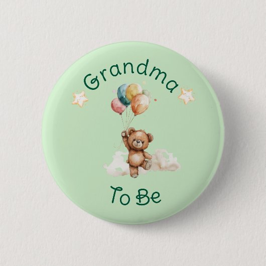 Sweet Little One on Way Green Baby Shower Button (Vorderseite)