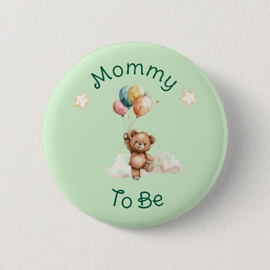Sweet Little One on Way Green Baby Shower Button (Vorderseite)