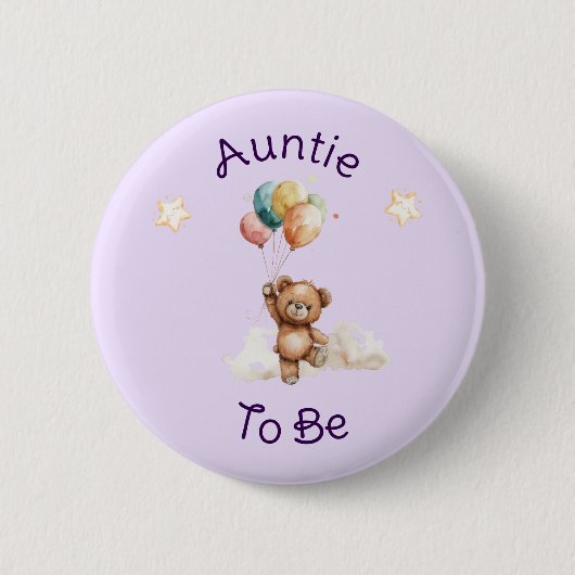 Sweet Little One on Way Lavender Baby Dusche Button (Vorderseite)