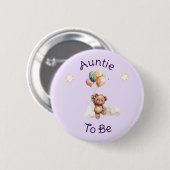 Sweet Little One on Way Lavender Baby Dusche Button (Vorne & Hinten)