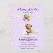 Sweet Little One on Way Lavender Baby Dusche Einladung (Vorne/Hinten)