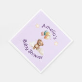 Sweet Little One on Way Lavender Baby Dusche Serviette (Ecke)