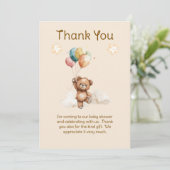 Sweet Little One on Way Neutral Baby Shower Dankeskarte (Stehend Vorderseite)