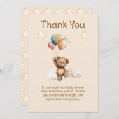 Sweet Little One on Way Neutral Baby Shower Dankeskarte (Vorne/Hinten)