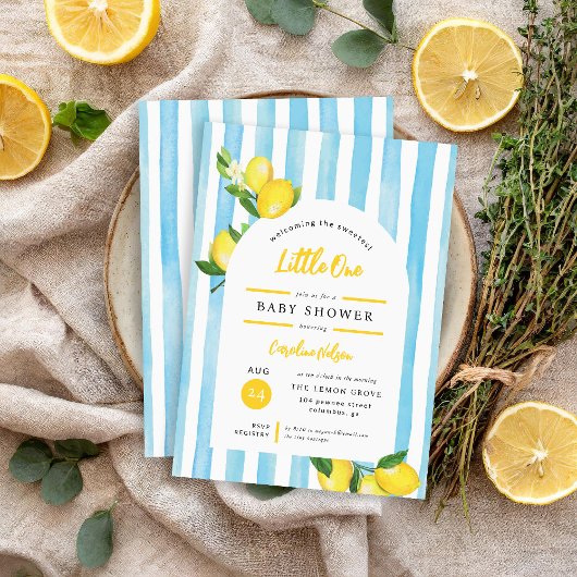 Sweet Little One Summer Lemon Baby Dusche Einladung