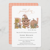 Sweet Little patch pumpkin florals is on the way Einladung (Vorne/Hinten)