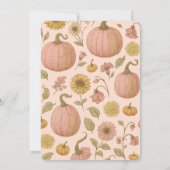 Sweet Little patch pumpkin florals is on the way Einladung (Rückseite)