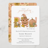 Sweet Little patch pumpkin florals is on the way Einladung (Vorne/Hinten)