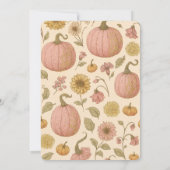 Sweet Little patch pumpkin florals is on the way Einladung (Rückseite)
