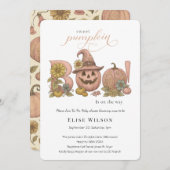 Sweet Little patch pumpkin florals is on the way Einladung (Vorne/Hinten)