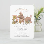 Sweet Little patch pumpkin florals is on the way Einladung (Stehend Vorderseite)