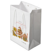 Sweet Little patch pumpkin florals is on the way Mittlere Geschenktüte (Vorderseite Schrägansicht)