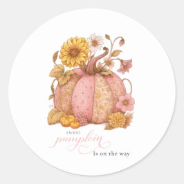 Sweet Little patch pumpkin florals is on the way Runder Aufkleber