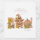 Sweet Little patch pumpkin florals is on the way Weinetikett (Einzelnes Label)