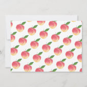 Sweet Little Peach 1. Geburtstag Foto Einladung (Rückseite)