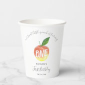 Sweet Little Peach 1. Geburtstag Pappbecher (Vorderseite)