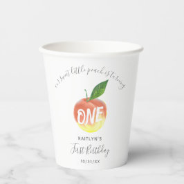 Sweet Little Peach 1. Geburtstag Pappbecher