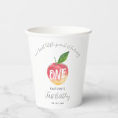 Sweet Little Peach 1. Geburtstag Pappbecher (Vorderseite)