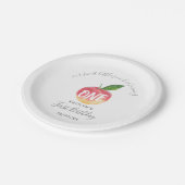 Sweet Little Peach 1. Geburtstag Pappteller (Schrägansicht)