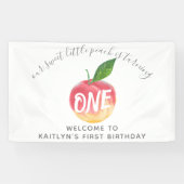 Sweet Little Peach 1. Geburtstag Willkommen Banner (Horizontal)
