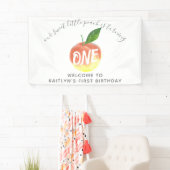 Sweet Little Peach 1. Geburtstag Willkommen Banner (Insitu)