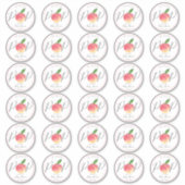 Sweet Little Peach Baby Dusche 2" Runde Aufkleber (Vorderseite)