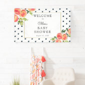 Sweet Little Peach Baby Dusche Begrüßungsbanner Banner (Insitu)