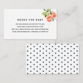 Sweet Little Peach Baby Dusche Buchen Begleitkarte (Vorne/Hinten)