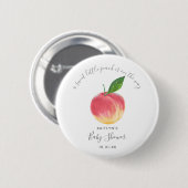 Sweet Little Peach Baby Dusche Button (Vorne & Hinten)